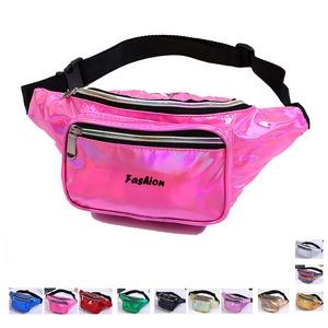 Holographic Waist Pack/Pink Fanny Pack