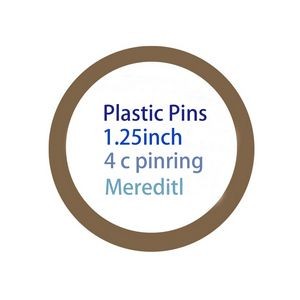 1.25" Plastic Round Shape Pin Back Button