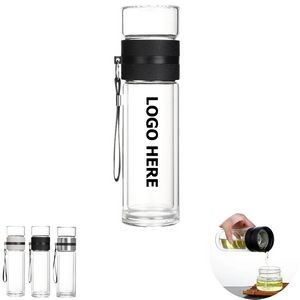 13 Oz. Double Wall Water Bottle With Tea Infuser