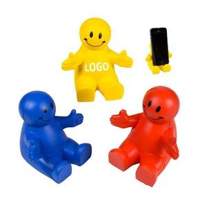 Colorful Squeezable Smile Face Guy Phone Holders