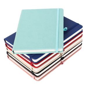 Pu Leather Lined Journal Notebook With Pen Holder