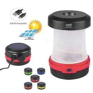 Solar Powered and USB Rechargeable Camping Light