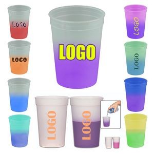 Custom Printed 16 Oz Color Changing Stadium Cups