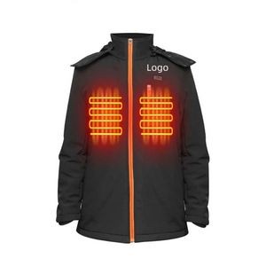 Orange Zippered Heated Jacket