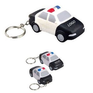 Police Car Shaped Stress Reliever With Key Chain