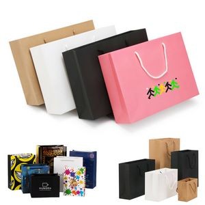 Custom Full Color Laminated White Card Shopping Tote Bag