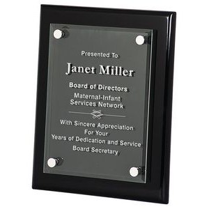 Ebony Finish Plaque with Acrylic and Standoffs