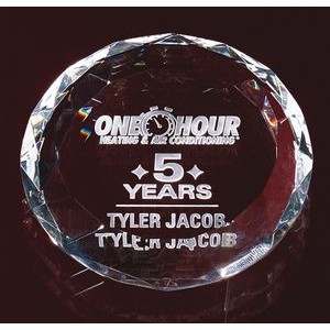 Optic Crystal Round Paperweight