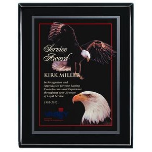 Piano Finish Ebony Plaque with Full Color Sublimation