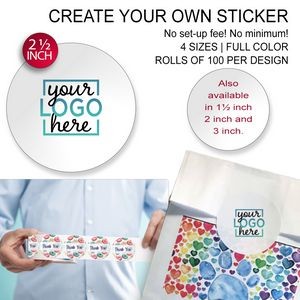 2½" Full Color Round Stickers