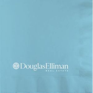 Pastel Blue 3-Ply Luncheon Napkins - 1-Color Screen Print