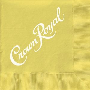 Mimosa Yellow Cocktail 3-Ply Beverage Napkins - 1-Color Screen Print