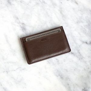 Modern Collection Card Wallet Low MOQ Fast Ship Monogrammed With Name, Initials or Logo
