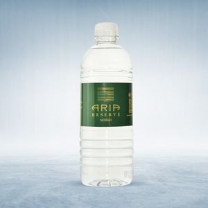 16.9oz / 500ml Ribbed Bottles Clear with Flat Cap
