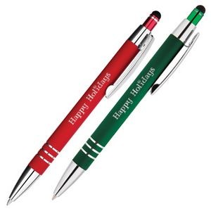 Serena Stylus Soft Touch Happy Holiday Pen