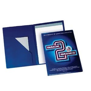 Junior Vinyl Notepad Folder w/ Boomerang Pocket & Ruled Pad (8" x 5" Sheet Size)