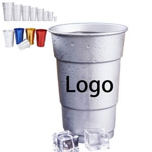 Silver 16oz. Recyclable Aluminum Beer Party Cups