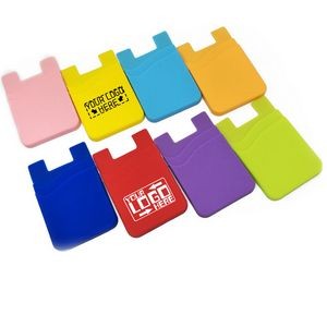 2 Layer Silicone Cellphone Card Sleeve/ Holder Wallet