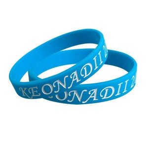 9'' Debossed Wristband With Color Fill