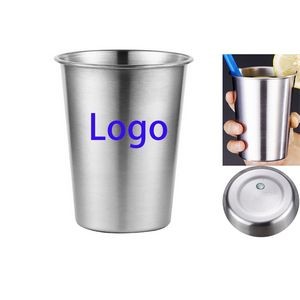 Stainless Steel 12oz Beer Tumbler Single Wall Drinking Cup