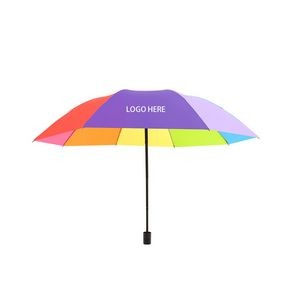 38 Inch Rainbow Folding Umbrella