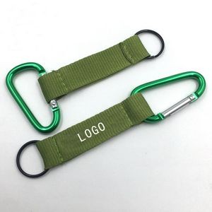 Carabiners Pocket Key Chain with webbing strap