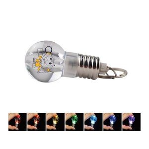 Bulb Design Color-changing LED Keychain