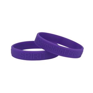 1/2 Inch Custom Embossed Silicone Wristband - High Quality