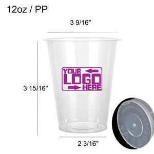 12oz Clear Plastic Disposable Cup