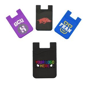 Full Color Imprint Silicone Card Sleeve/ Phone Wallet