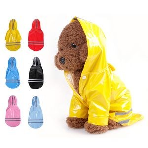 Pet Reflective Raincoat With Cap