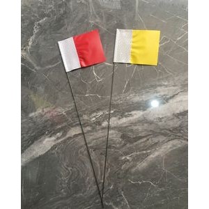 Marking Flag With Wire Staff 3.9"x 3.1"