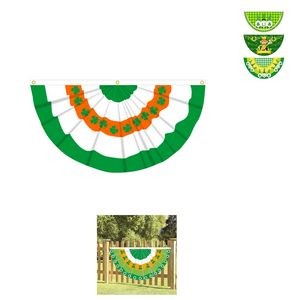 St. Patrick's Day Pleated Fan Flag