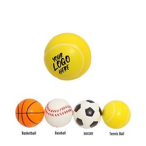 2.5" Stress Reliever Tennis Ball, Basketball, Soccer, Baseball