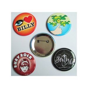 Round Button Full Color w/Safety Pin