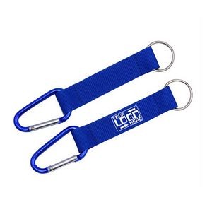 Carabiner Keychain with Polyester Strap