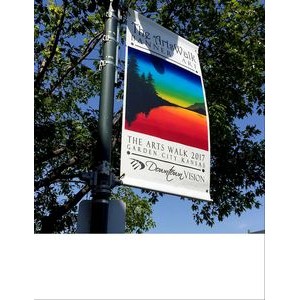 Street Light Pole Banner - 1.5 x 3(ft) UV Longer Lasting Outdoor Perfect