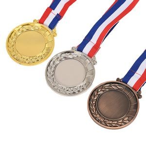 Gold Silver Bronze Plated Award Medal Set