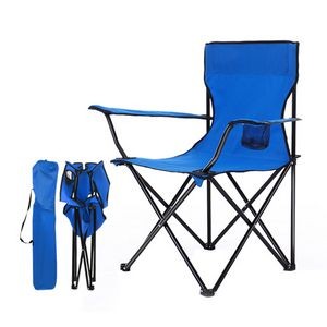 Portable Folding Chair With Arm Rest Cup Holder