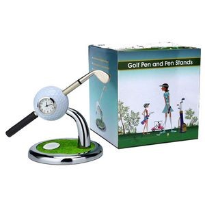 Desktop Ball Stand with Golf Clock