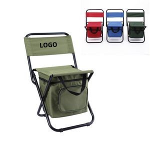 Foldable Camping Chair with Cooler Bag