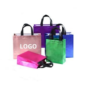 Reusable Metallic Tote Bag with Handles