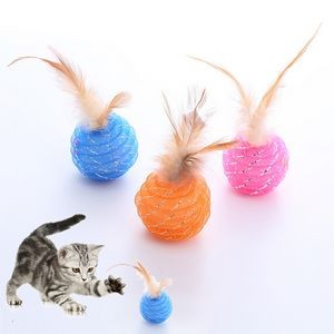 Pet Cat Feather Ball Toy