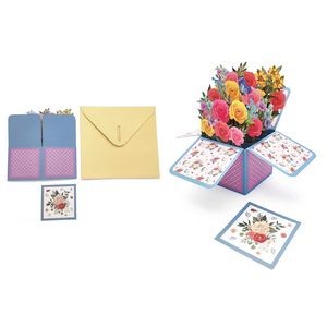 Unique Handmade 3D Floral Box Greeting Card