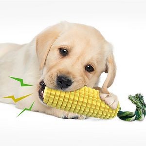 Durable Dog Chew Squealing Corn Toy