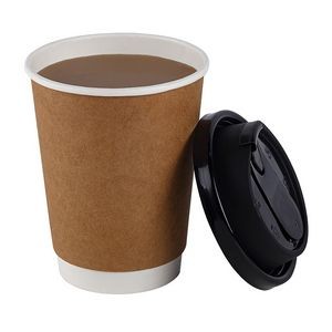 12 Oz. Disposable Coffeee Cups with Lids