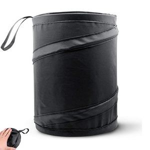Collapsible Vehicle Pop-up Storage Bag Trash Can with Hanger