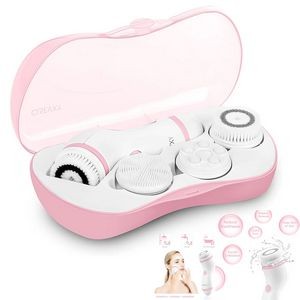 Waterproof Facial Cleansing Spin Brush Set with 4 Interchangeable Brush Heads