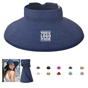 Wide Brim Roll-up Straw Sun Hat