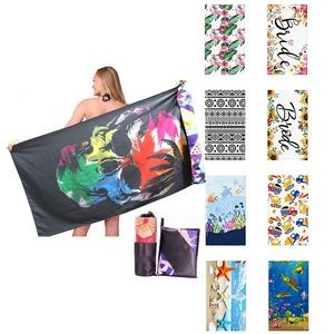 31.5 x 63 Inches Adults Double Side Printing Super Microfiber Beach Towel